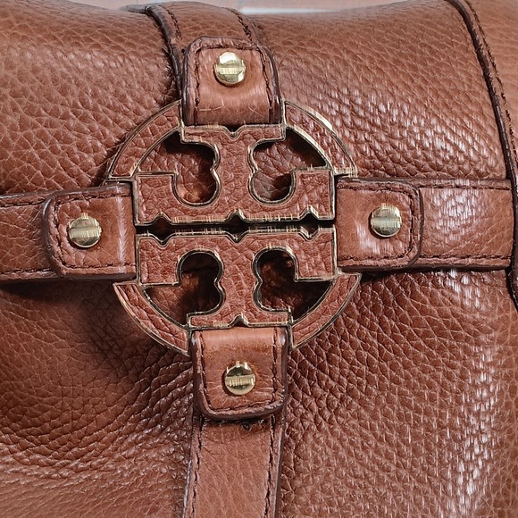 Tory Burch Women 7 M Amanda Reva Tall Brown Leather Knee Riding Boots Style - Picture 7 of 10